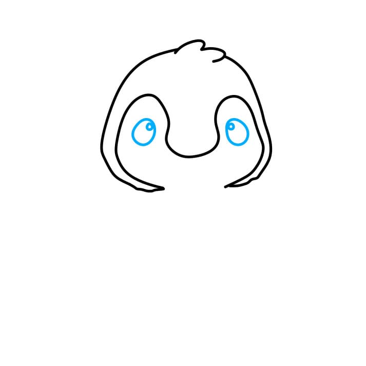 Hướng dẫn vẽ con chim cánh cụt siêu dễ thương - Bước 3