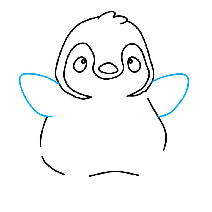 Hướng dẫn vẽ con chim cánh cụt siêu dễ thương - Bước 6