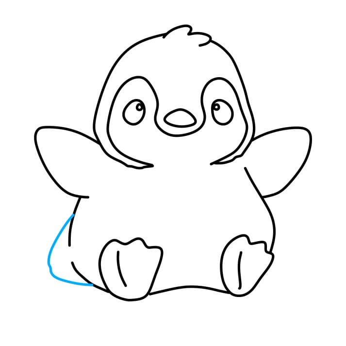 Hướng dẫn vẽ con chim cánh cụt siêu dễ thương - Bước 8