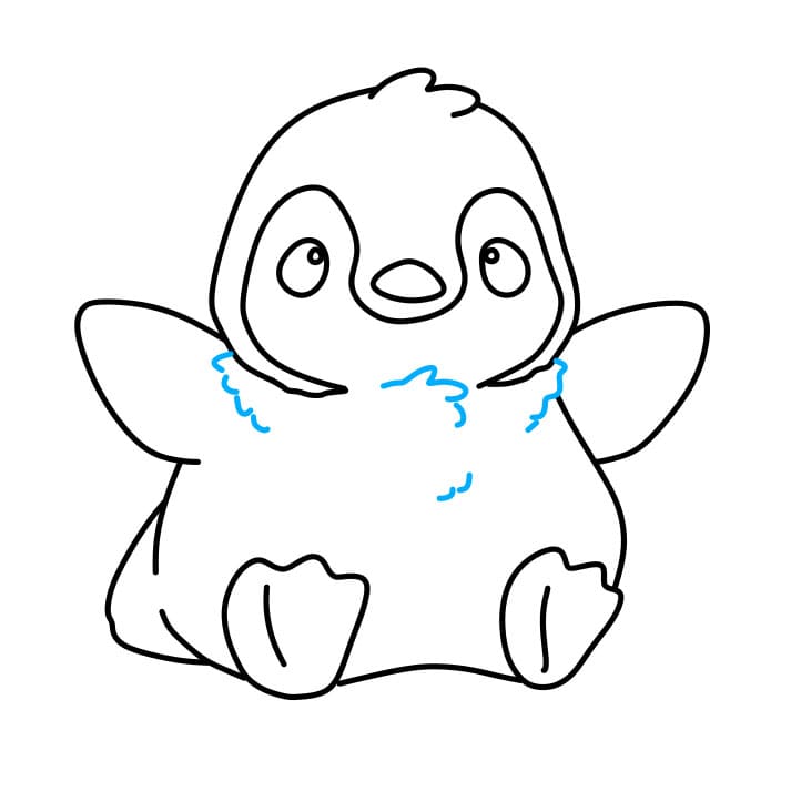 Hướng dẫn vẽ con chim cánh cụt siêu dễ thương - Bước 9