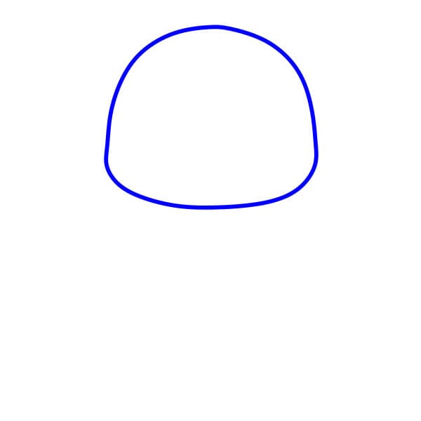 Hướng dẫn vẽ chim cánh cụt đang giải trí - Bước 1