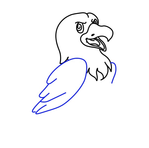 Hướng dẫn vẽ chim đại bàng - Bước 5