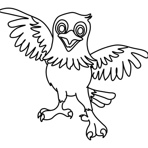 Hướng dẫn vẽ chim đại bàng dễ thương