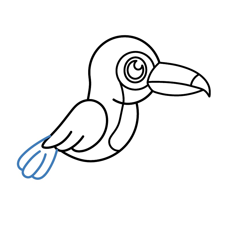 Hướng dẫn vẽ chim Toucan đơn giản. - Bước 6
