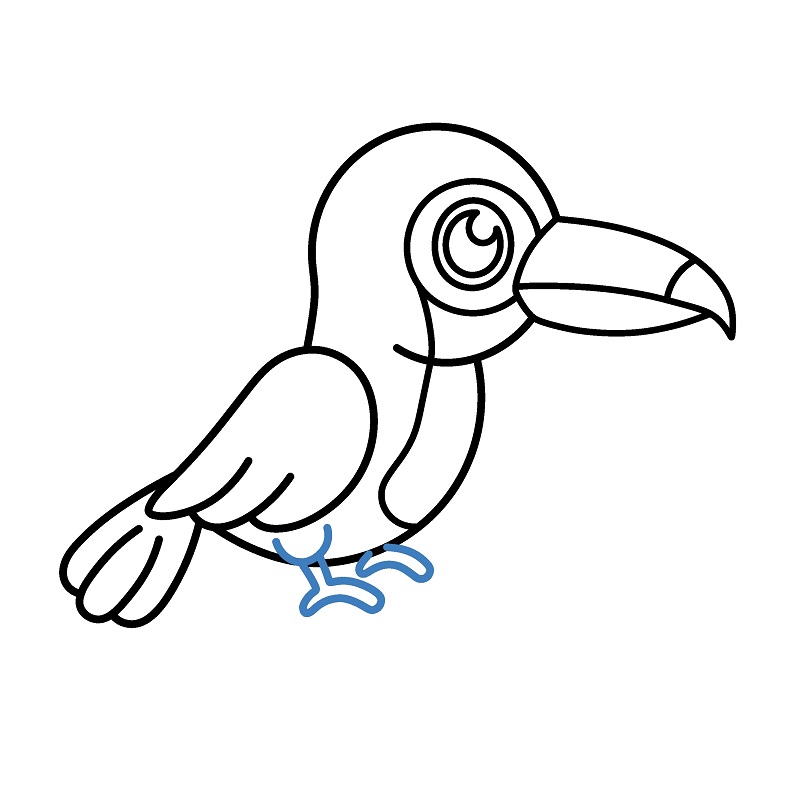 Hướng dẫn vẽ chim Toucan đơn giản. - Bước 7