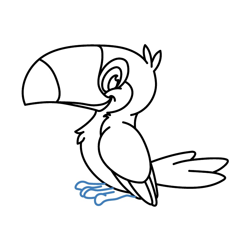 Hướng dẫn vẽ chim Toucan vui vẻ. - Bước 7