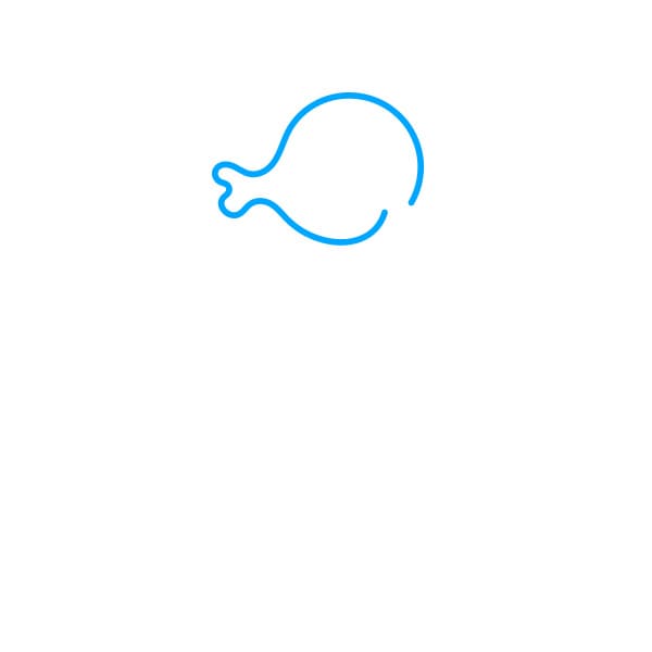 Hướng dẫn vẽ chú cá ngựa đơn giản và đẹp cho bé - Bước 1