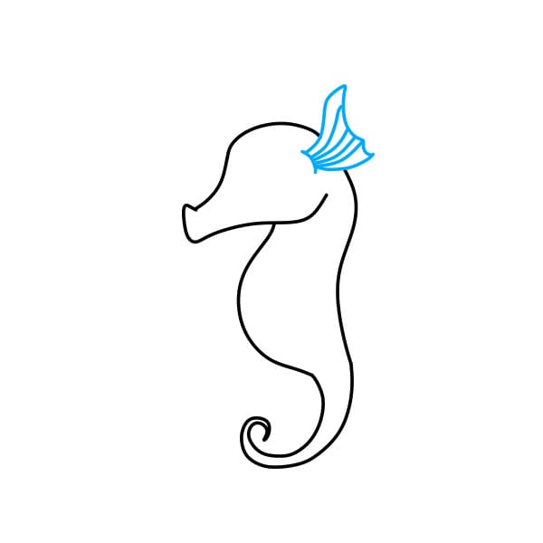 Hướng dẫn vẽ chú cá ngựa - Bước 4