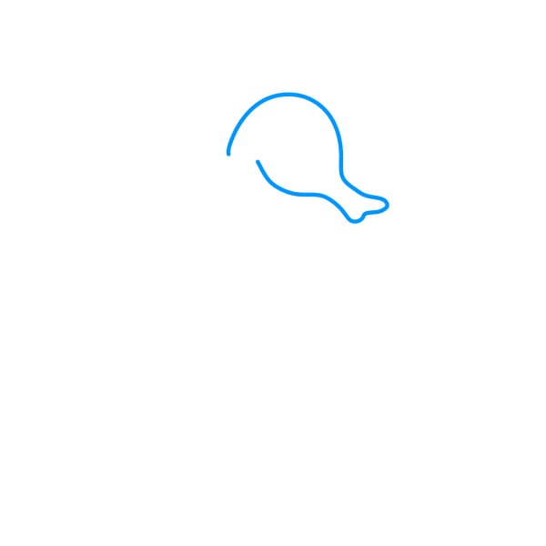 Hướng dẫn vẽ chú cá ngựa đơn giản và đẹp - Bước 1