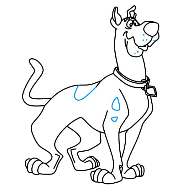 Hướng dẫn vẽ chú chó Scooby Doo đơn giản và đẹp cho bé - Bước 10