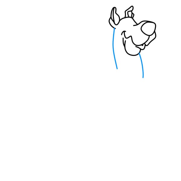 Hướng dẫn vẽ chú chó Scooby Doo đơn giản và đẹp cho bé - Bước 3