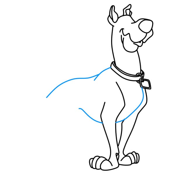 Hướng dẫn vẽ chú chó Scooby Doo đơn giản và đẹp cho bé - Bước 6