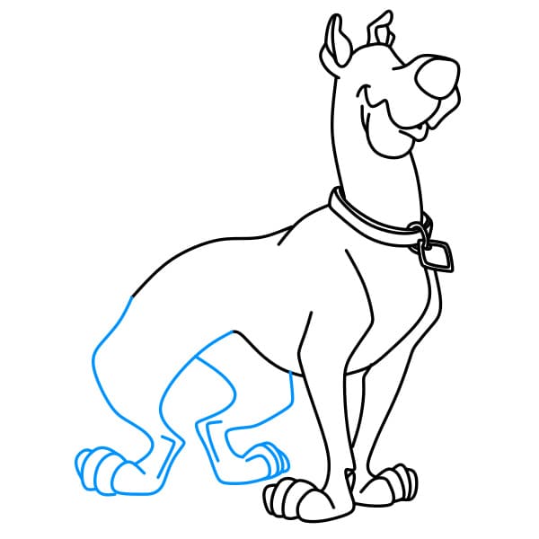 Hướng dẫn vẽ chú chó Scooby Doo đơn giản và đẹp cho bé - Bước 7