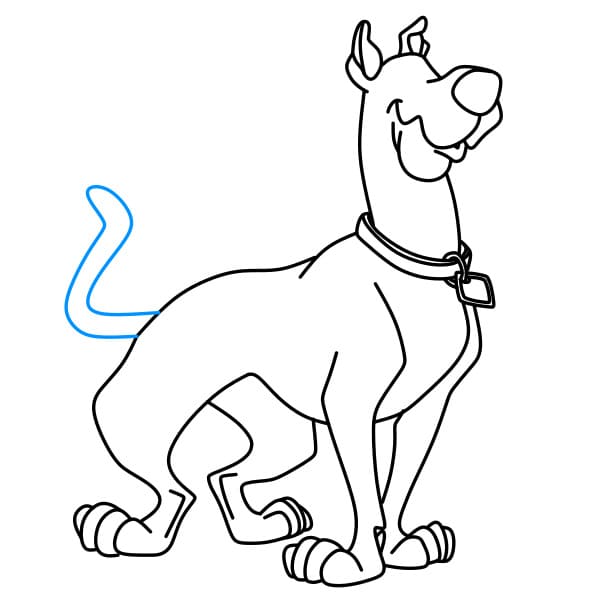 Hướng dẫn vẽ chú chó Scooby Doo đơn giản và đẹp cho bé - Bước 8