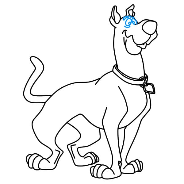 Hướng dẫn vẽ chú chó Scooby Doo đơn giản và đẹp cho bé - Bước 9