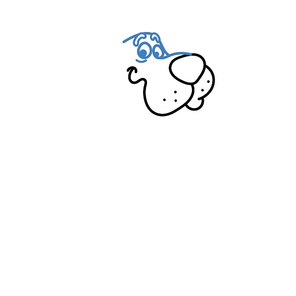 Hướng dẫn vẽ chân dung Scooby. - Bước 3