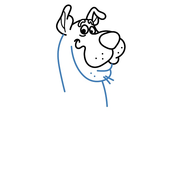Hướng dẫn vẽ chân dung Scooby. - Bước 5