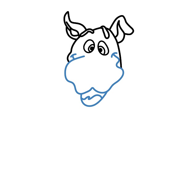 Hướng dẫn vẽ khuôn mặt của Scooby. - Bước 4