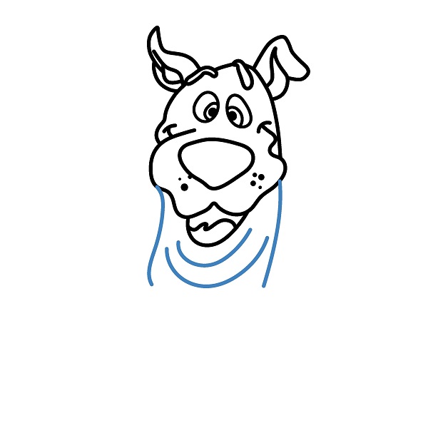 Hướng dẫn vẽ khuôn mặt của Scooby. - Bước 6