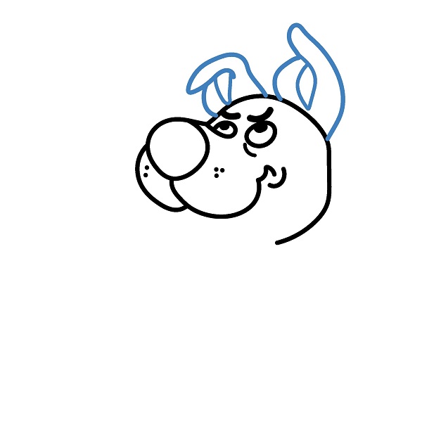 Hướng dẫn vẽ Scooby đáng yêu. - Bước 4