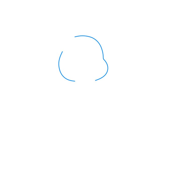 Hướng dẫn vẽ chú Gấu Bông đơn giản và đẹp cho bé - Bước 1