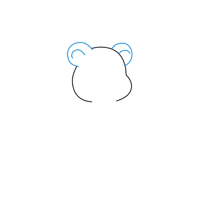 Hướng dẫn vẽ chú Gấu Bông đơn giản và đẹp cho bé - Bước 2