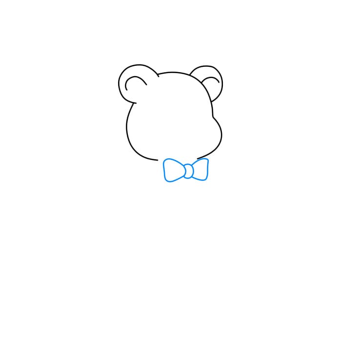 Hướng dẫn vẽ chú Gấu Bông đơn giản và đẹp cho bé - Bước 3