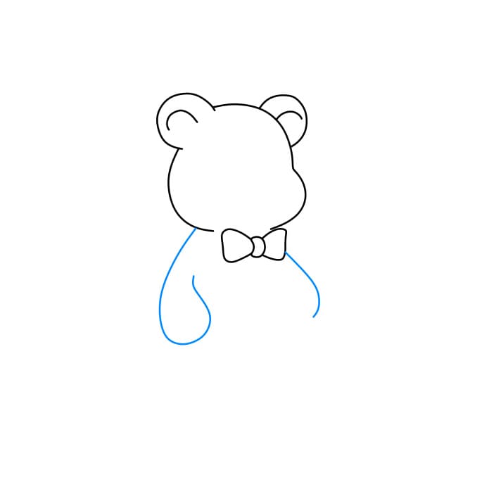 Hướng dẫn vẽ chú Gấu Bông đơn giản và đẹp cho bé - Bước 4