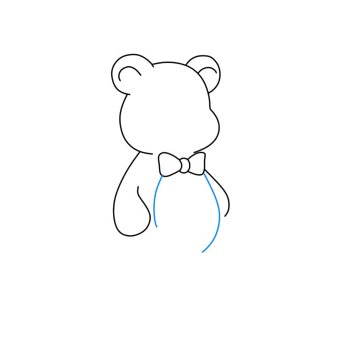 Hướng dẫn vẽ chú Gấu Bông đơn giản và đẹp cho bé - Bước 5