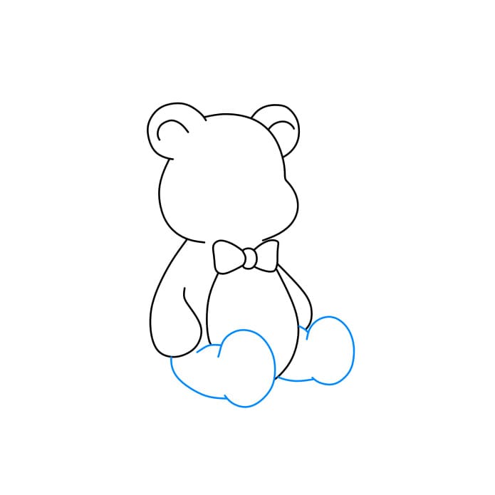 Hướng dẫn vẽ chú Gấu Bông đơn giản và đẹp cho bé - Bước 6