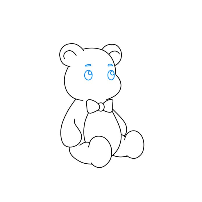 Hướng dẫn vẽ chú Gấu Bông đơn giản và đẹp cho bé - Bước 7