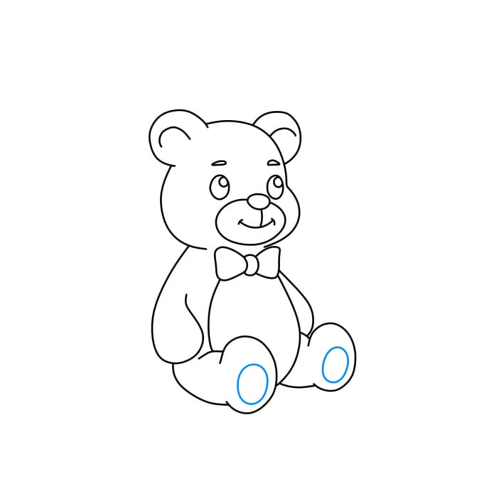 Hướng dẫn vẽ chú Gấu Bông đơn giản và đẹp cho bé - Bước 8