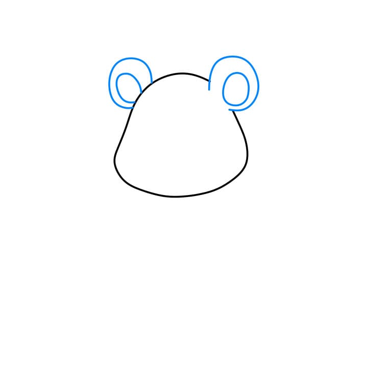 Hướng dẫn vẽ dễ dàng : chú gấu bông - Bước 2