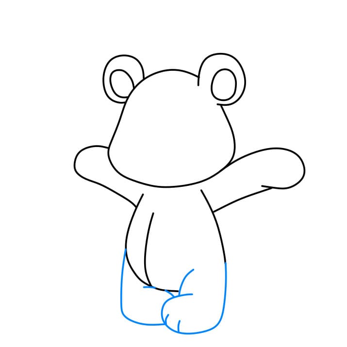Hướng dẫn vẽ dễ dàng : chú gấu bông - Bước 5