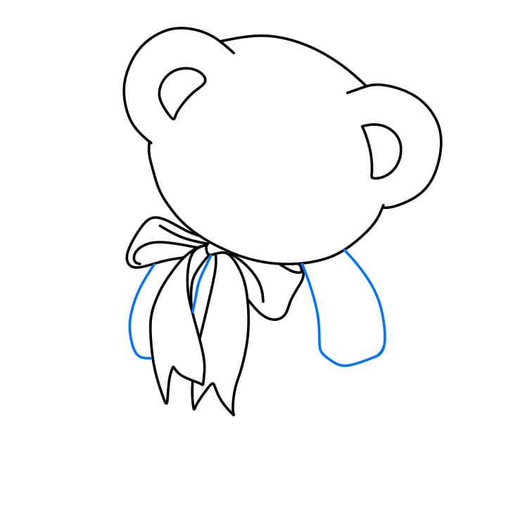 Hướng dẫn vẽ chú gấu bông dễ thương - Bước 3