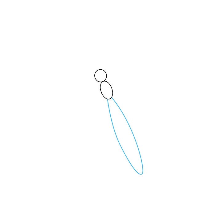 Hướng dẫn cách vẽ con chuồn chuồn đơn giản và thật đẹp cho bé - Bước 2