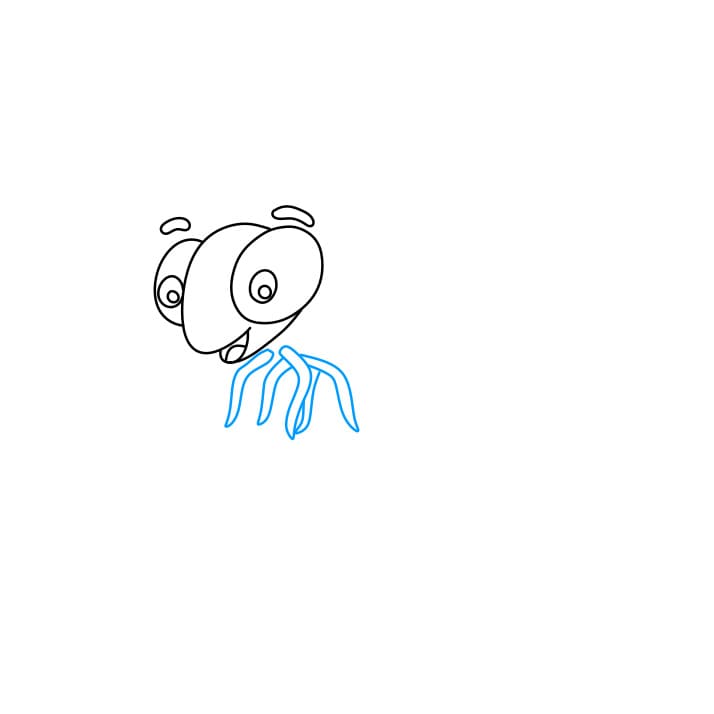 Hướng dẫn cách vẽ con chuồn chuồn đang bay - Bước 3