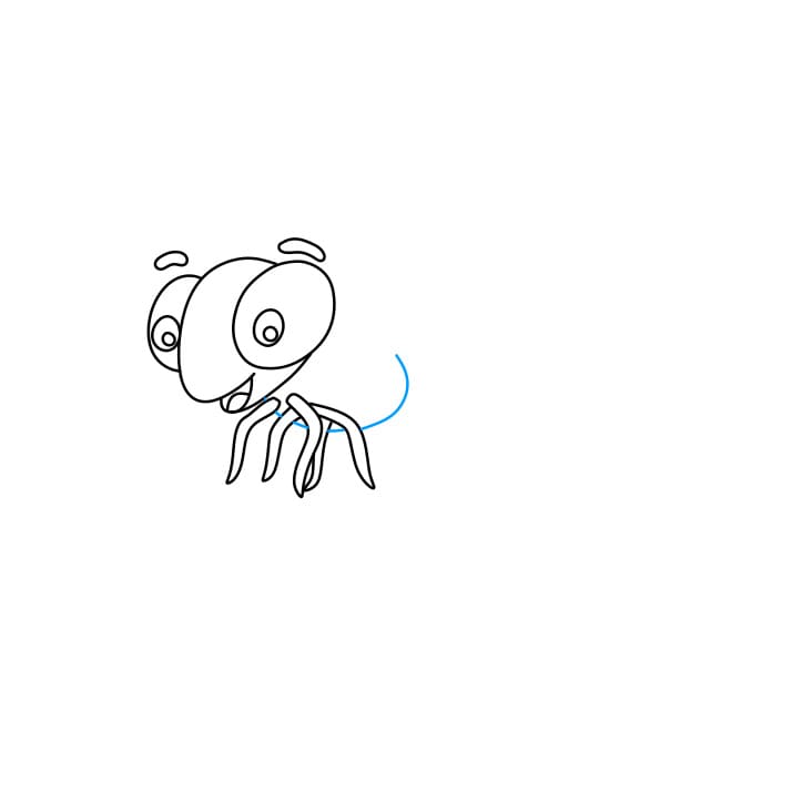 Hướng dẫn cách vẽ con chuồn chuồn đang bay - Bước 4