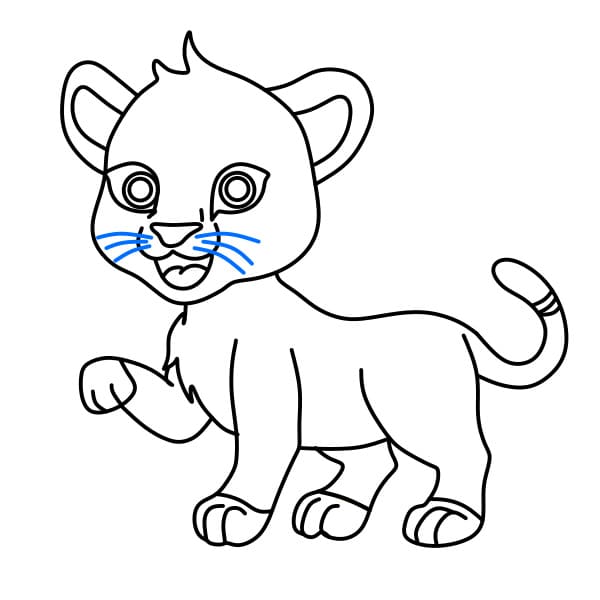 Hướng dẫn vẽ con Báo Cheetah đơn giản và đẹp cho bé - Bước 7