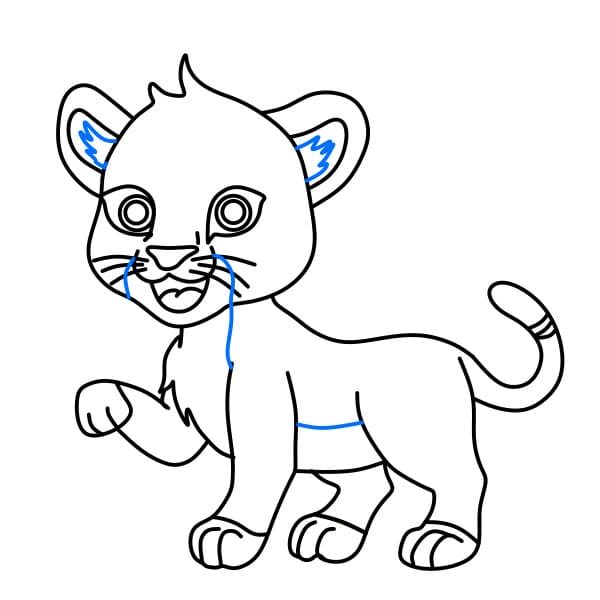 Hướng dẫn vẽ con Báo Cheetah đơn giản và đẹp cho bé - Bước 8