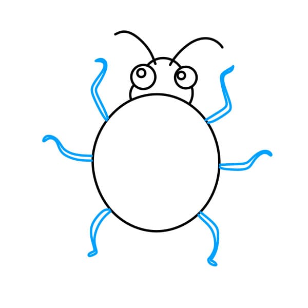 Hướng dẫn vẽ con bọ rùa đơn giản và đẹp cho bé - Bước 5