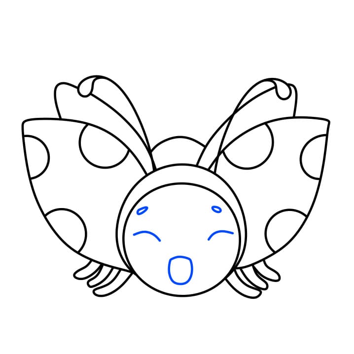 Hướng dẫn vẽ dễ dàng : con bọ rùa - Bước 6