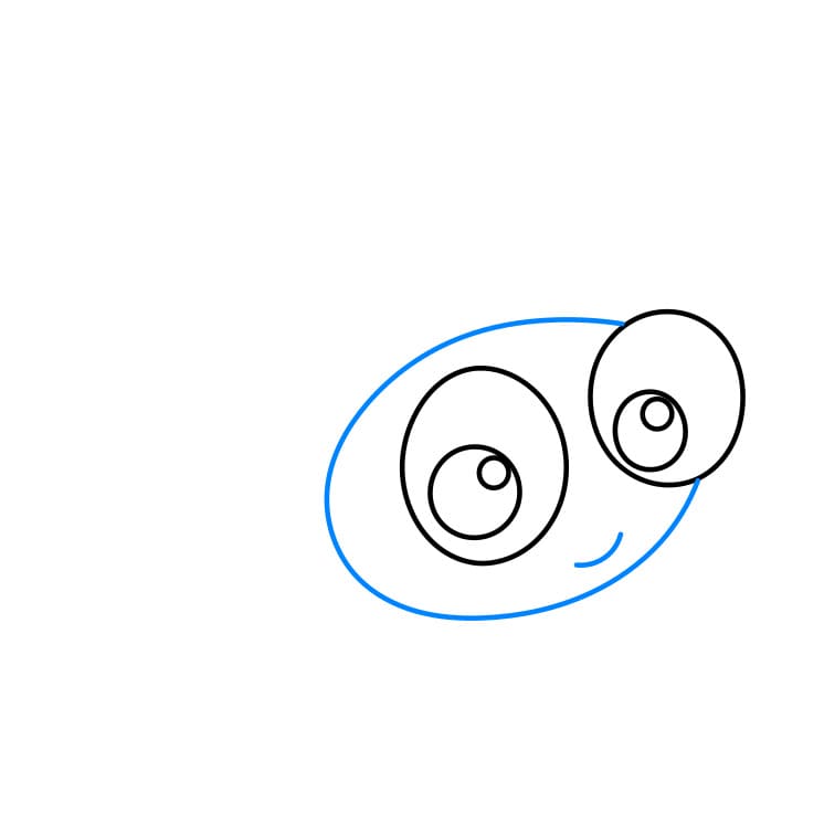 Hướng dẫn cách vẽ con bọ rùa đơn giản - Bước 2