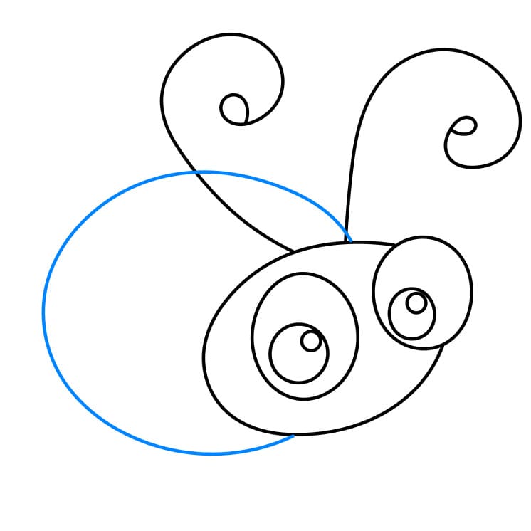 Hướng dẫn cách vẽ con bọ rùa đơn giản - Bước 4