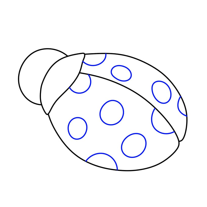 Hướng dẫn vẽ con bọ rùa đơn giản dễ thương - Bước 3