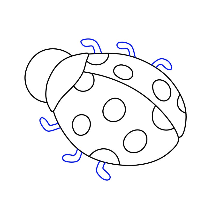 Hướng dẫn vẽ con bọ rùa đơn giản dễ thương - Bước 4