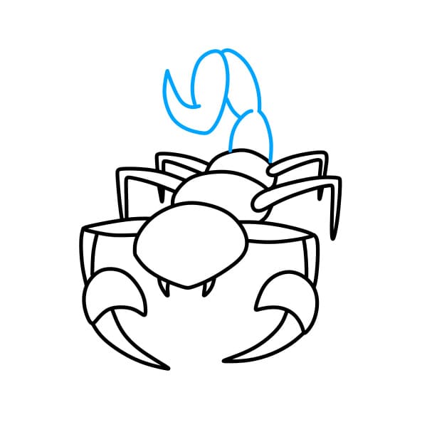 Hướng dẫn vẽ con bọ cạp dễ thương - Bước 5