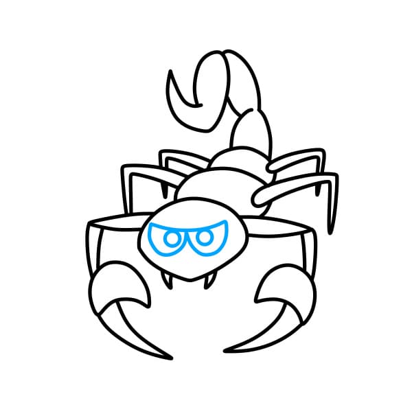 Hướng dẫn vẽ con bọ cạp dễ thương - Bước 6