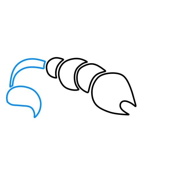 Hướng dẫn vẽ biểu tượng con bọ cạp đơn giản - Bước 3