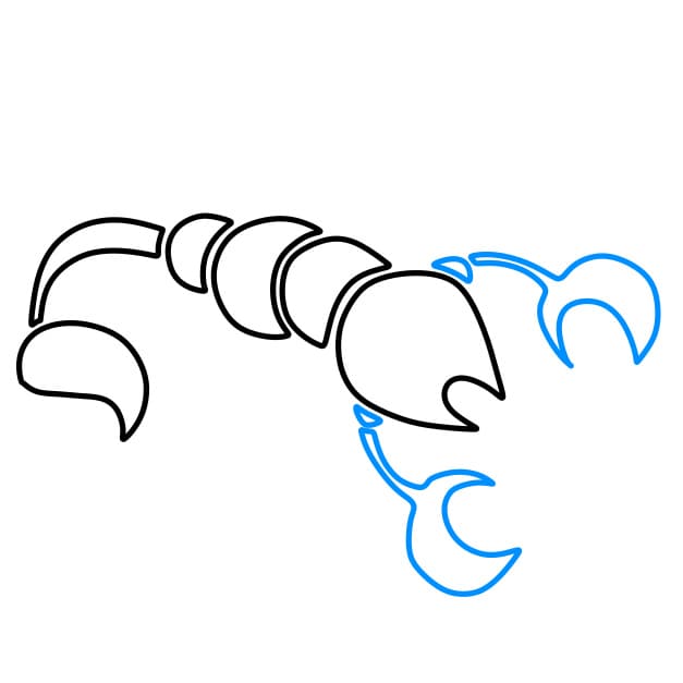 Hướng dẫn vẽ biểu tượng con bọ cạp đơn giản - Bước 4